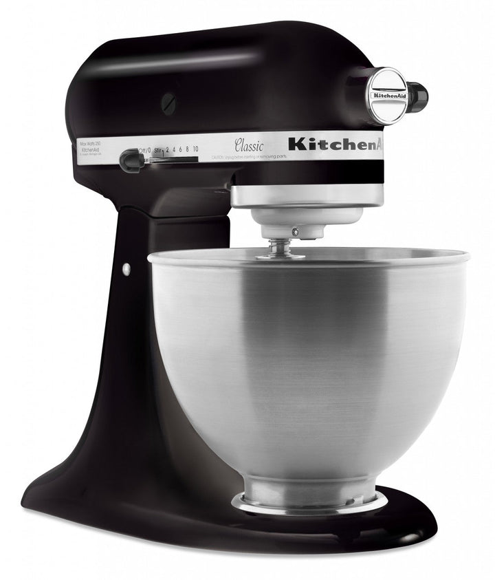 KitchenAid 4,3 L 5K45SS Classic Küchenmaschine Set 3 Gemüseschneider+Spritzschutz+Flexirührer